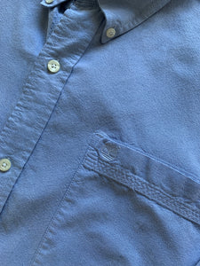 TIMBERLAND Size 2XL Earthkeepers Blue Long Sleeve Button Shirt