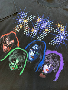 KISS Size 2XL Bootleg Kiss Front and Back Graphic Black T-Shirt Men's MA61