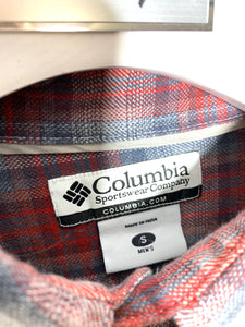 COLUMBIA Size S Vintage Plaid Flannel L/S Shirt Mens MAR1522