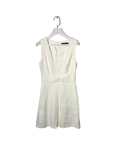 PORTMANS Size S Sleeveless Dress in Cream with Bow AUG3121