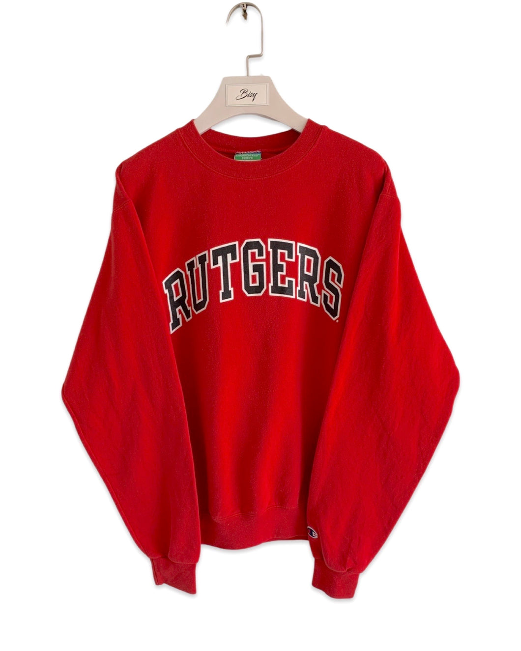 CHAMPION Size S Vintage Rutgers University NJ Sweatshirt Red 300522