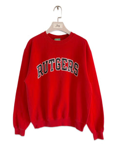 CHAMPION Size S Vintage Rutgers University NJ Sweatshirt Red 300522