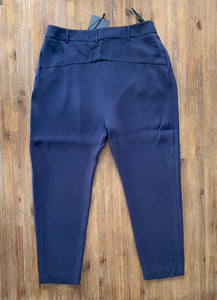GINGER & SMART Size 12 Blackberry Incision Blue Pant Women's RRP $399