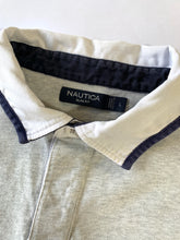 Load image into Gallery viewer, NAUTICA Size L (Slimfit) Long Sleeve Rugby Polo Shirt in Heather Grey