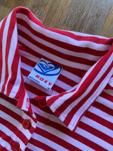 ROXY Size M Striped Vintage T-Shirt Dress in Red and White JAN132