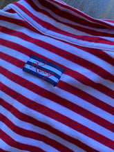Load image into Gallery viewer, ROXY Size M Striped Vintage T-Shirt Dress in Red and White JAN132