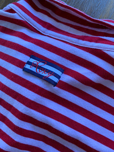 ROXY Size M Striped Vintage T-Shirt Dress in Red and White JAN132