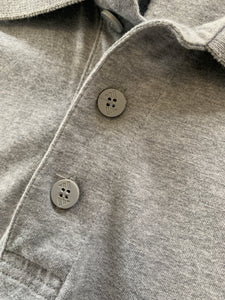 ADIDAS Size XL Vintage Pocket Logo Grey Polo Shirt SEP3521