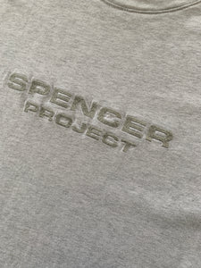 SPENCER PROJECT Size L Spellout S/S T-Shirt in Grey Mens SEP3421