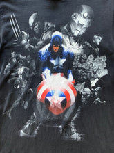 將圖片載入圖庫檢視器 MARVEL X MAD ENGINE Size M Vintage Y2K  Captain America T-Shirt Black MAR9721
