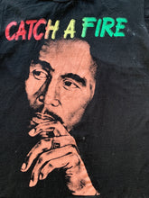 將圖片載入圖庫檢視器 Bob Marley Vintage &#39;Catch a Fire&#39; T-Shirt in Black