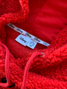 DISNEY Size XL Sherpa Red Hooded Jumper Women's MAR8721