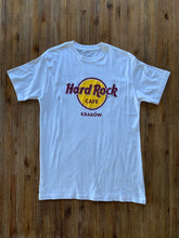Load image into Gallery viewer, HARD ROCK Size M Hard Rock Café Logo &#39;Krakow&#39; Poland White T-Shirt MAR9221