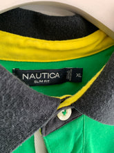 Load image into Gallery viewer, NAUTICA Size XL Brazil Rugby Polo Shirt in Green MAR0422