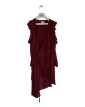 將圖片載入圖庫檢視器 Long Sleeve Designer Dress in Burgundy&lt;br /&gt;Preloved