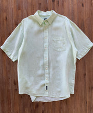 Load image into Gallery viewer, GAZMAN Size L Pure Linen S/S Shirt in Green JUL148