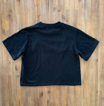 Load image into Gallery viewer, LOWER Size 6 Black Crop T-Shirt Front Logo Women&#39;s OCT49