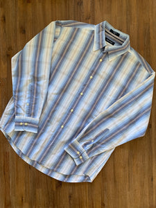 NAUTICA Size M Long Sleeve Button Shirt Men's