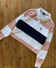 將圖片載入圖庫檢視器 FILA Size M Long Sleeve Crop Polo Shirt Women&#39;s SEP30