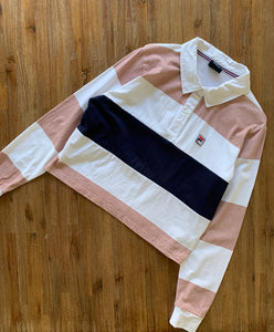 FILA Size M Long Sleeve Crop Polo Shirt Women's SEP30