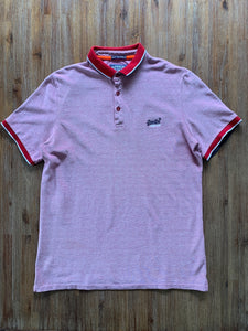 SUPER DRY Size 2XL City Fit Polo in Red Mens
