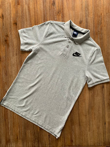 NIKE Size S Short Sleeve Polo Shirt in Grey Men's OCT186