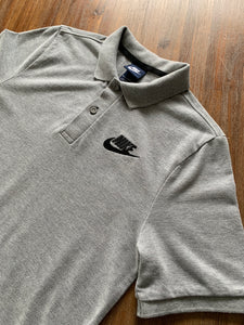 NIKE Size S Short Sleeve Polo Shirt in Grey Men's OCT186