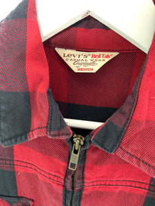 LEVI'S Size M Red Tag  Plaid Zip Jacket Women's MAY3821