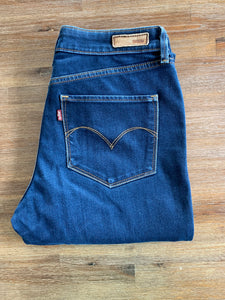 LEVI'S Size W28 Classic Rise Bold Curve Slim Denim Blue Jeans Women's OCT42