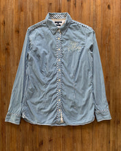 Load image into Gallery viewer, TOMMY HILFIGER Size 8 L/S Check Stretch Shirt in Blue Women&#39;s  OCT13