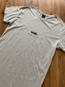 WNDRR Size S S/S T-Shirt with Front and Back Print Grey Men's OCT182