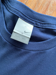 NIKE Size XL Vintage 'Just Do It' Long Sleeve T-Shirt in Blue Mens NOV27