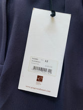 Load image into Gallery viewer, GINGER &amp; SMART Size 12 Blackberry Incision Blue Pant Women&#39;s RRP $399
