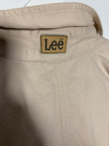 LEE Size XL Vintage Lee Jeans Zip Long Jacket in Beige Men's