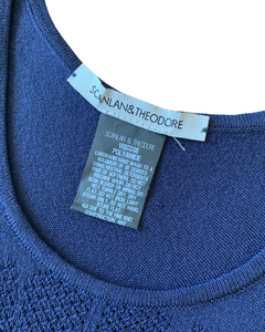 SCANLAN & THEODORE Size S Viscose Polyamide Knit Dress in Navy Blue Women's MAY0721
