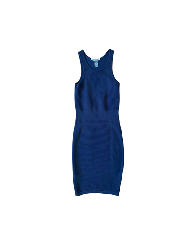 SCANLAN & THEODORE Size S Viscose Polyamide Knit Dress in Navy Blue Women's MAY0721