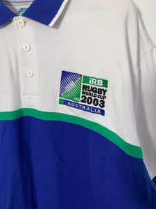 REEBOK Size M Vintage 2003 iRB Rugby World Cup Polo Shirt NOV3021