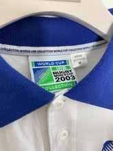Load image into Gallery viewer, REEBOK Size M Vintage 2003 iRB Rugby World Cup Polo Shirt NOV3021