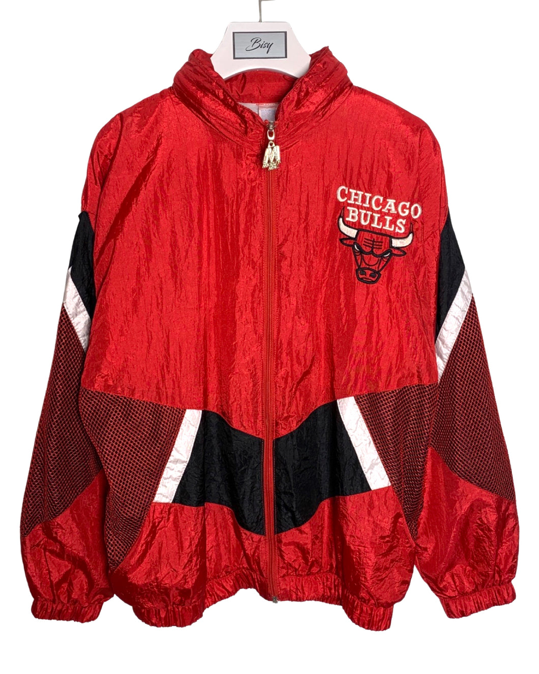 Vintage Starter - Chicago Bulls Embroidered Windbreaker 1990s Large