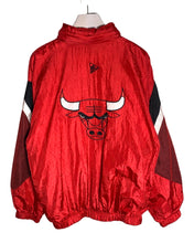 將圖片載入圖庫檢視器 NBA Size M/L Vintage 90&#39;s Mighty-Mac Chicago Bulls Team Zip Jacket with Hood