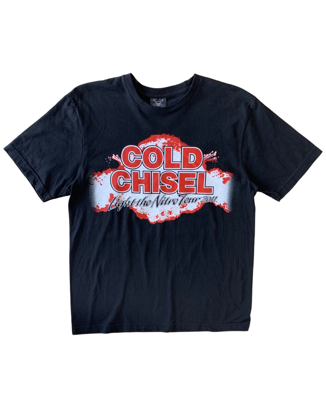 COLD CHISEL Size M Light the Nitro Tour 2011 Short Sleeve T-Shirt Black