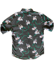 Load image into Gallery viewer, STUSSY Size L Floral Pocket Short Sleeve Button Shirt in Charcoal 060123