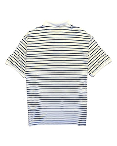 Ralph Lauren⏐Short Sleeve Polo Shirt in White / Blue Stripes<br />Size XL ⏐ New