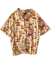 Load image into Gallery viewer, GEORGE Size 3XL Short Sleeve Linen Shirt Paradise Print
