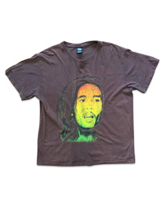 FLASHBACK Size M/L Bob Marley Print Brown T-Shirt